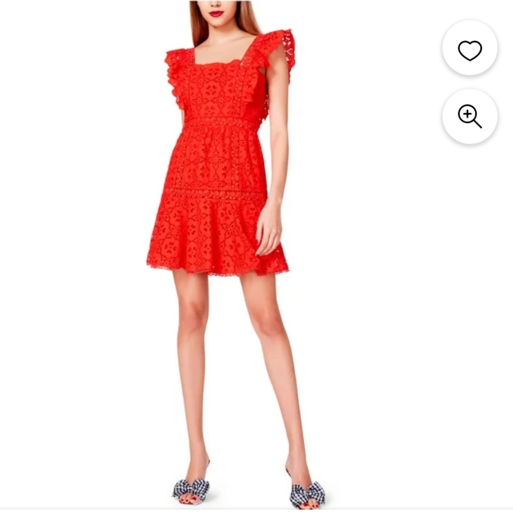 Betsey Johnson Mosaic cotton ruffle eyelet sundress